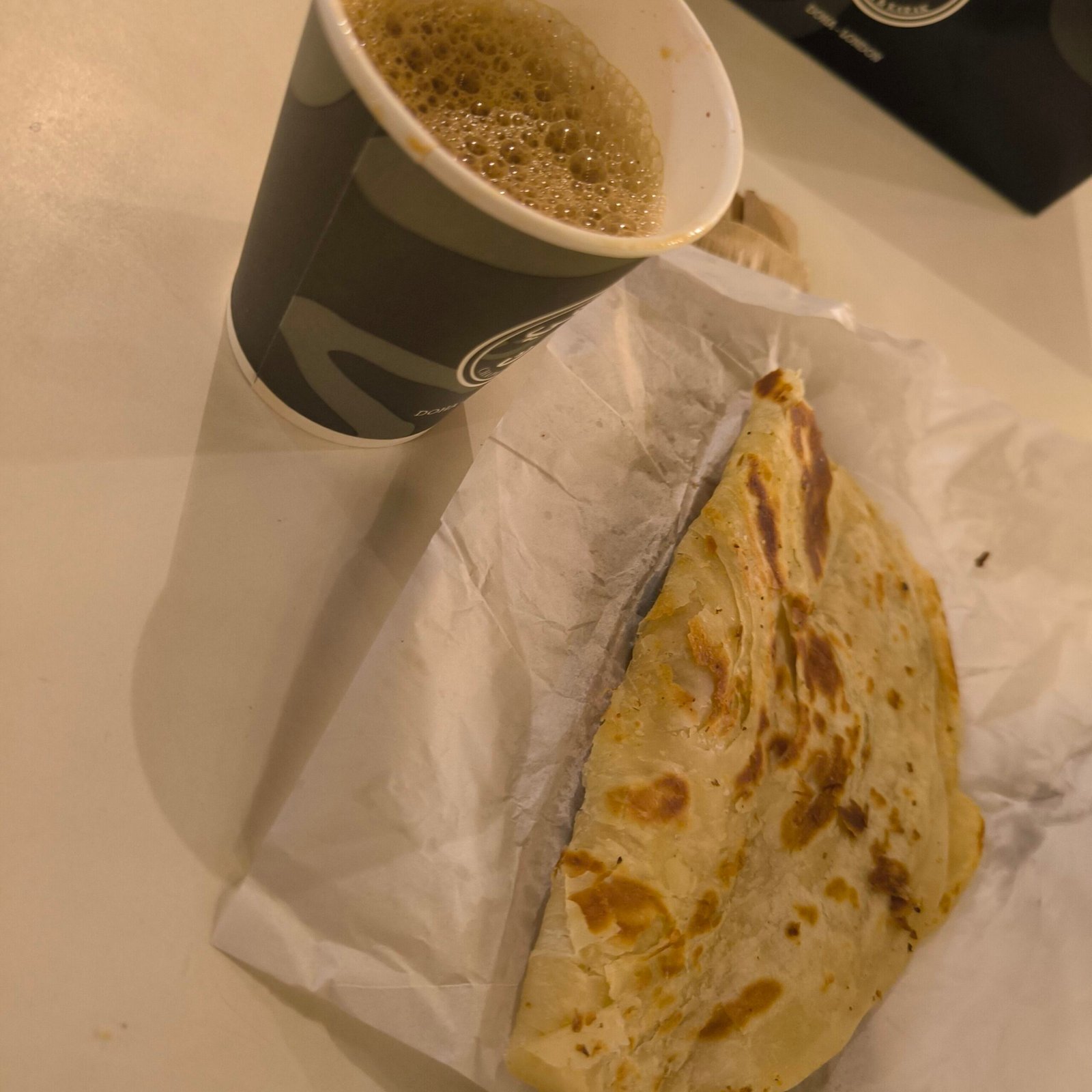 Chapati and Karak. Traditional Qatari food.